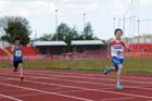 Samuel Bradley (Gateshead) winning the under-13s 200 metres at the North Eastern Champs, Gateshead.